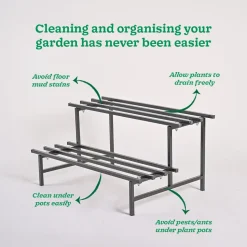 2-Tier Elevate Metal Plant Stand