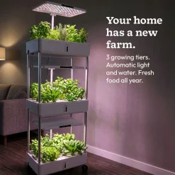 3-Tier Hydroponic Growing System with LED Grow Light