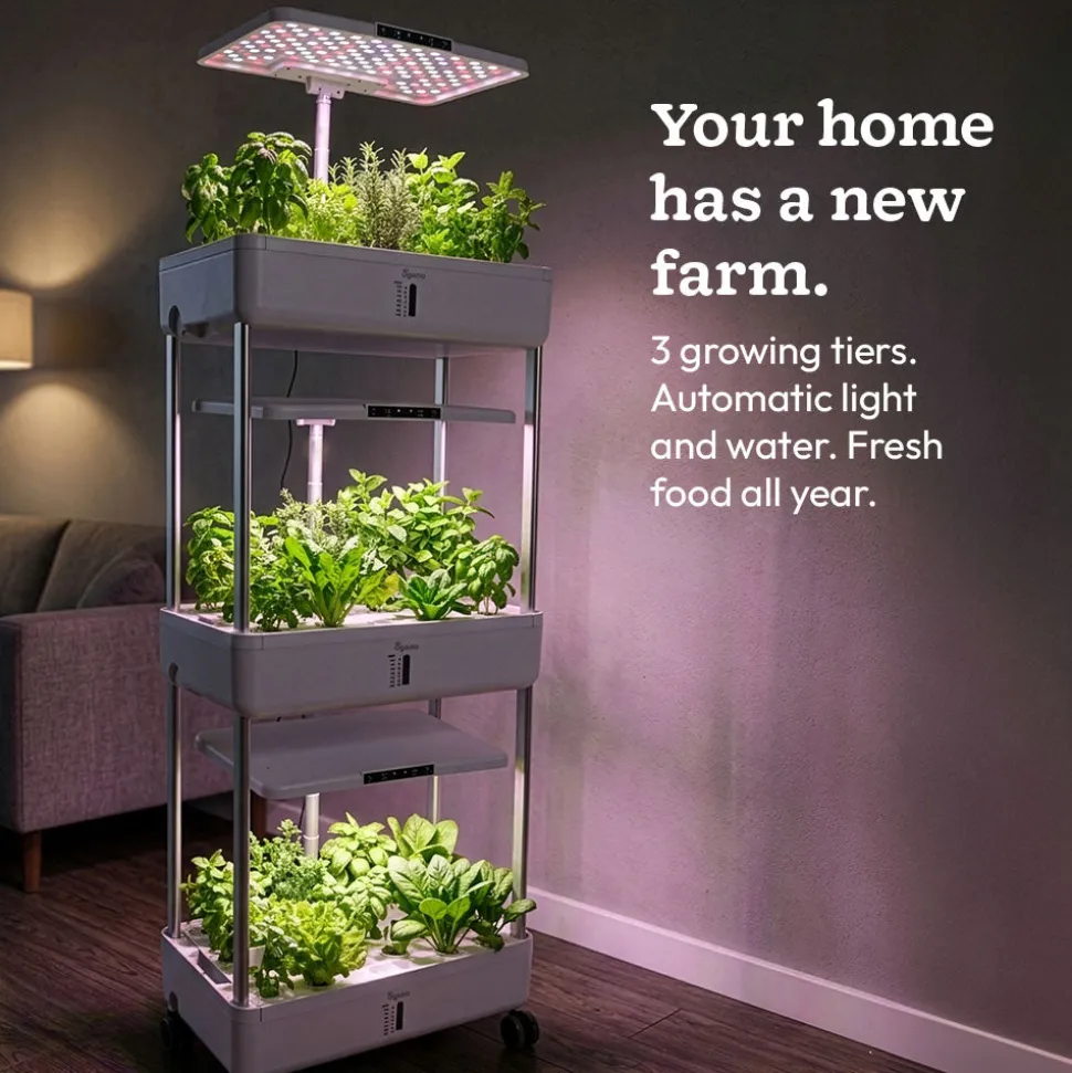 3-Tier Hydroponic Growing System with LED Grow Light