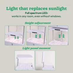 3-Tier Hydroponic Growing System with LED Grow Light