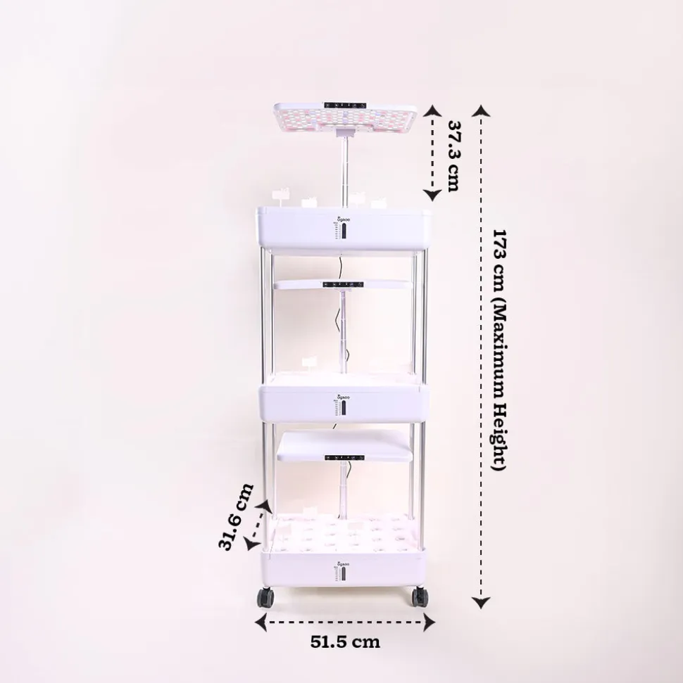 3-Tier Hydroponic Growing System with LED Grow Light